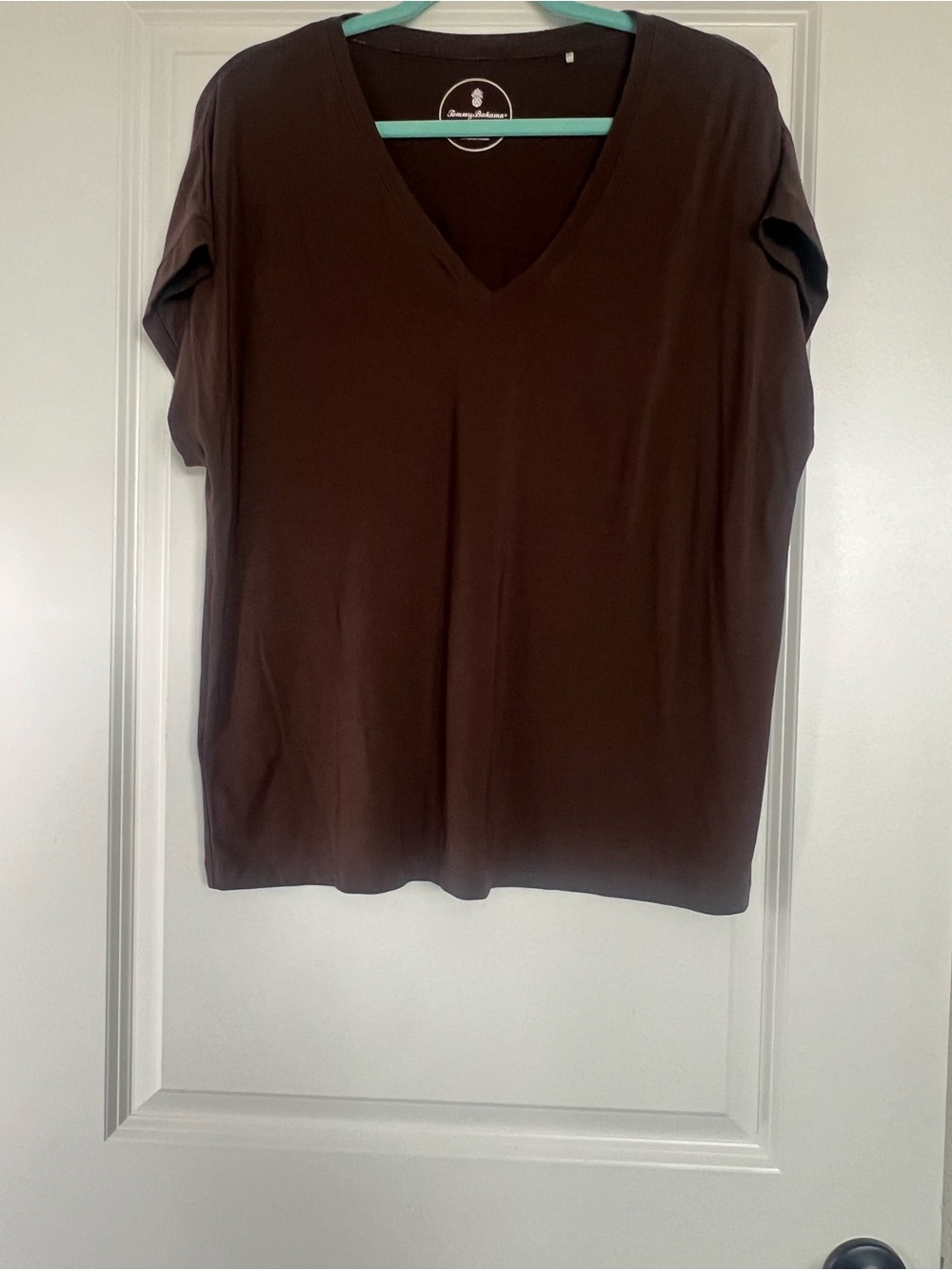 Tommy Bahama Brown V-Neck Short Sleeve Tee